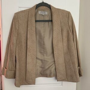 Tahari Light Brown Patterned Blazer